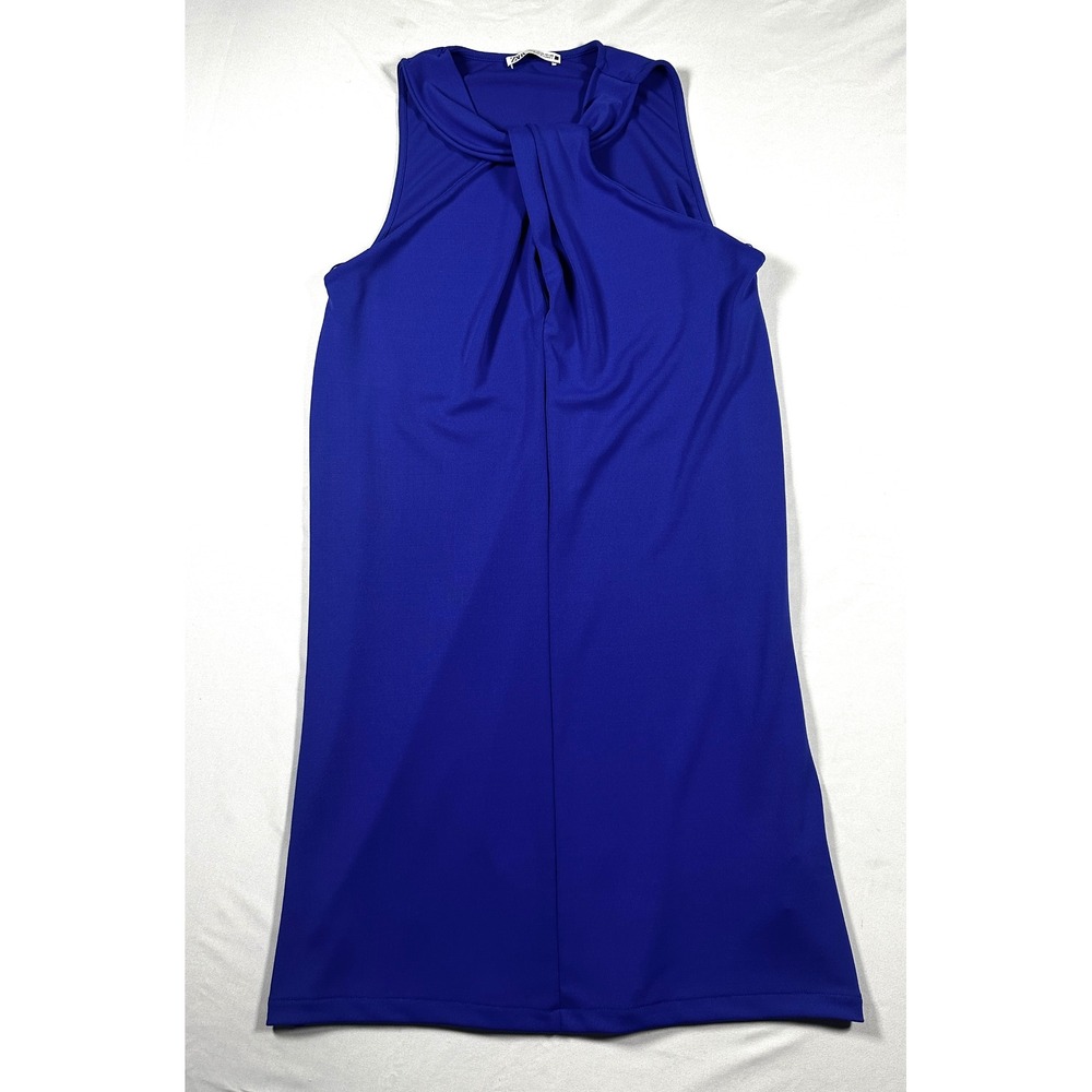 Zara Cobalt Blue Sleeveless Knot Neck Mini Dress Size‎ Medium 2298/111/420